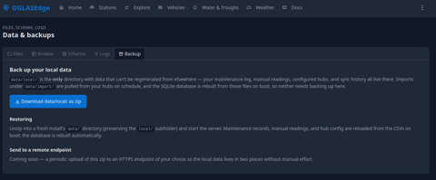 Built-in backup keeps your data safe